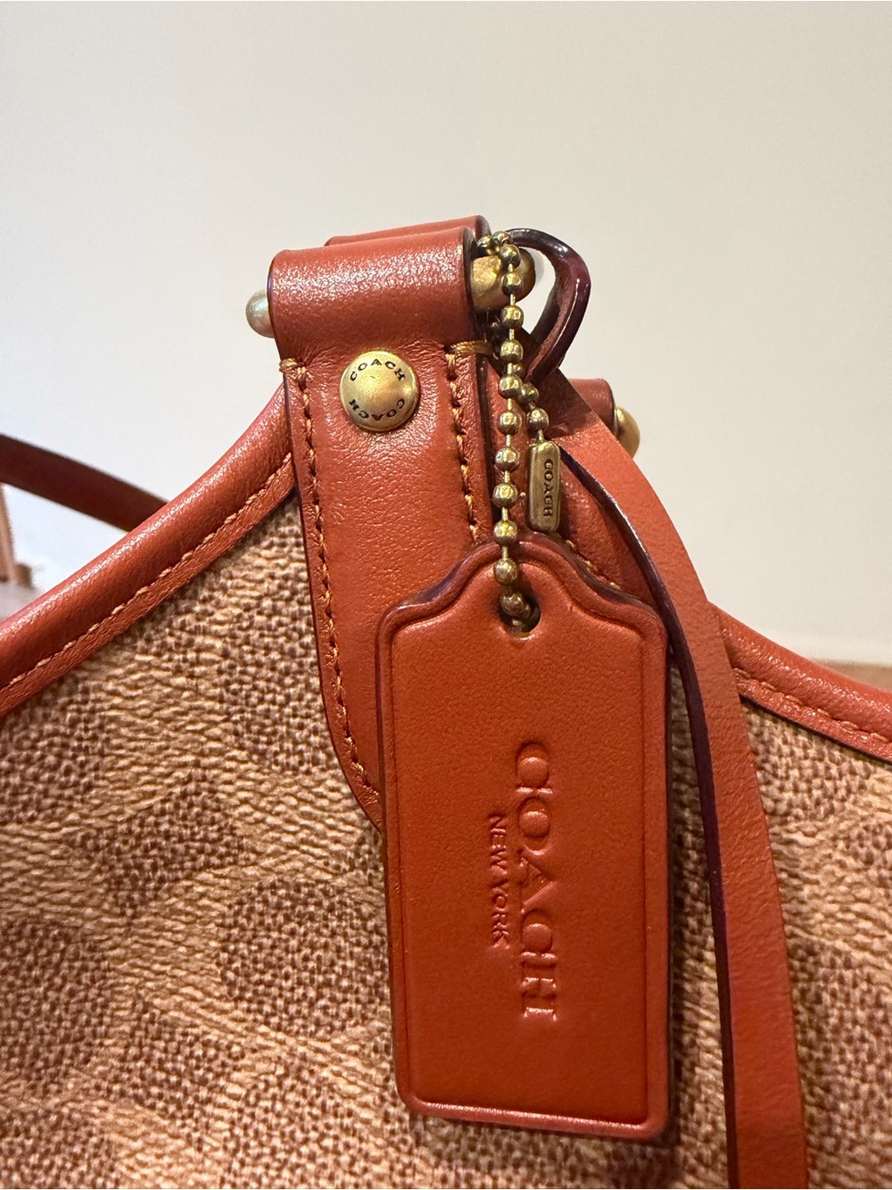Coach Day Tote in Signature Canvas - Brass/Tan/Rust - Picture 9 of 12